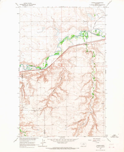 United States Geological Survey Lohman, MT (1964, 24000-Scale) digital map