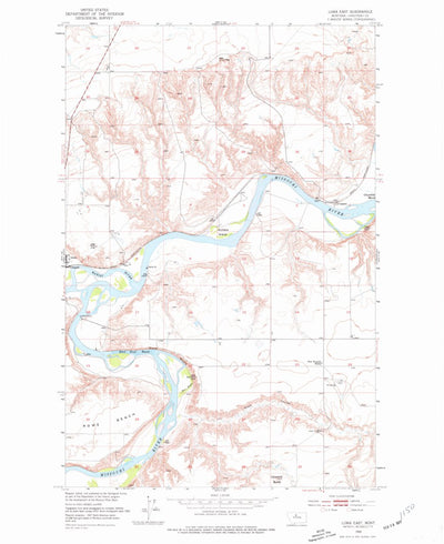 United States Geological Survey Loma East, MT (1953, 24000-Scale) digital map