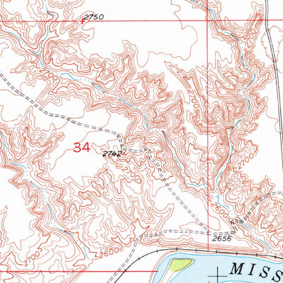 United States Geological Survey Loma East, MT (1953, 24000-Scale) digital map