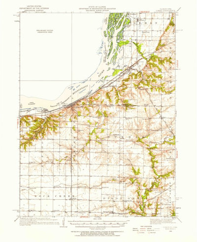 United States Geological Survey Lomax, IL-IA (1932, 62500-Scale) digital map
