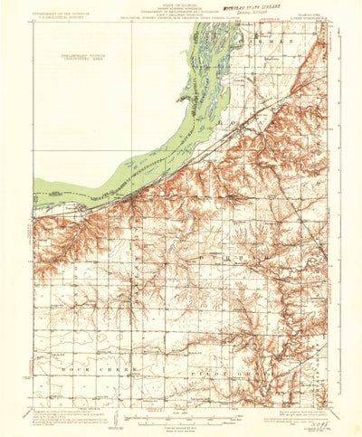 United States Geological Survey Lomax, IL-IA (1937, 62500-Scale) digital map