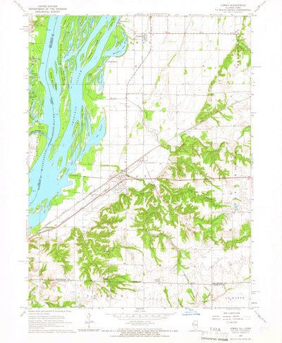 United States Geological Survey Lomax, IL-IA (1964, 24000-Scale) digital map