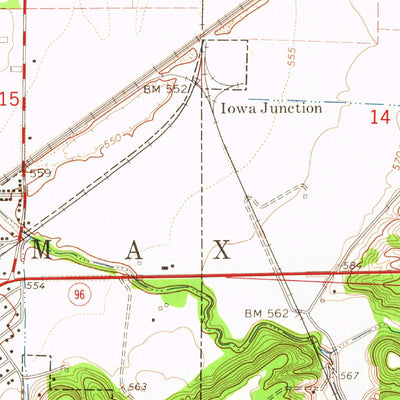 United States Geological Survey Lomax, IL-IA (1964, 24000-Scale) digital map