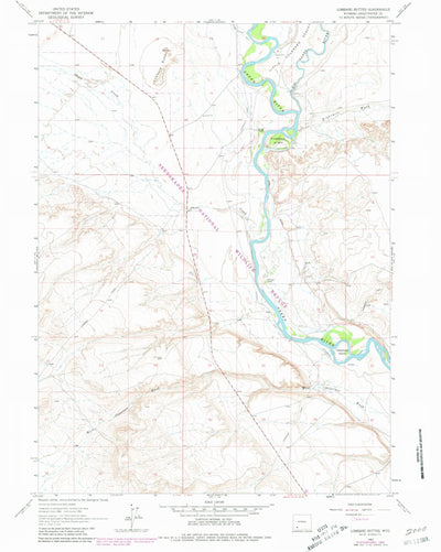 United States Geological Survey Lombard Buttes, WY (1963, 24000-Scale) digital map