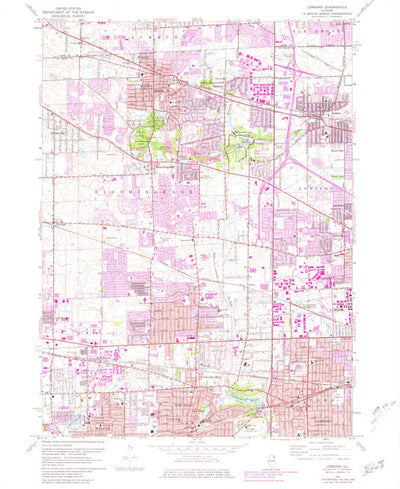 United States Geological Survey Lombard, IL (1962, 24000-Scale) digital map