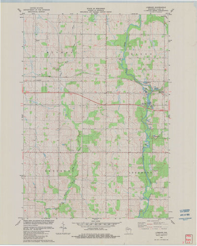 United States Geological Survey Lombard, WI (1982, 24000-Scale) digital map