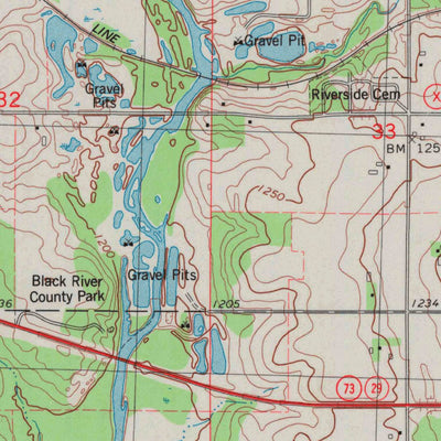 United States Geological Survey Lombard, WI (1982, 24000-Scale) digital map