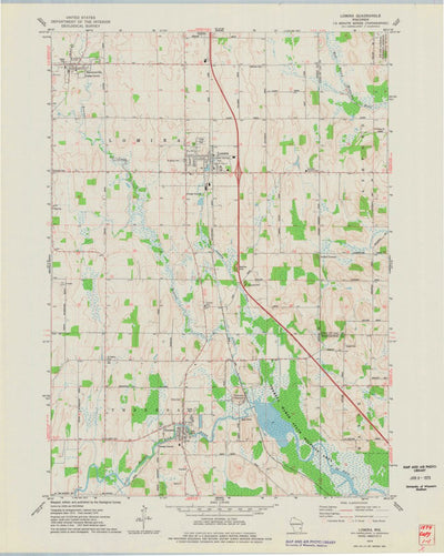 United States Geological Survey Lomira, WI (1974, 24000-Scale) digital map