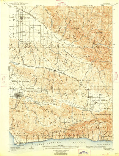 United States Geological Survey Lompoc, CA (1905, 125000-Scale) digital map