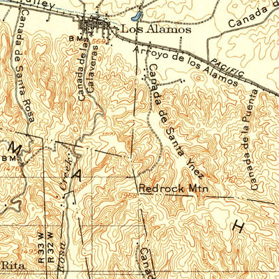 United States Geological Survey Lompoc, CA (1905, 125000-Scale) digital map