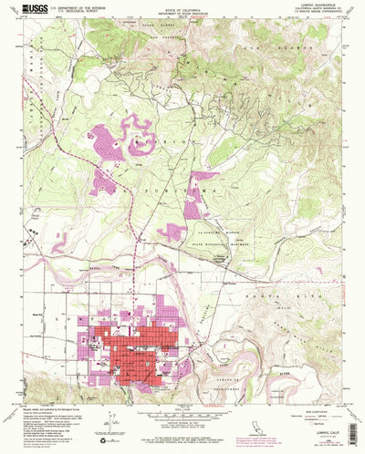 United States Geological Survey Lompoc, CA (1959, 24000-Scale) digital map