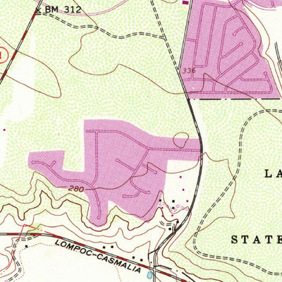 United States Geological Survey Lompoc, CA (1959, 24000-Scale) digital map