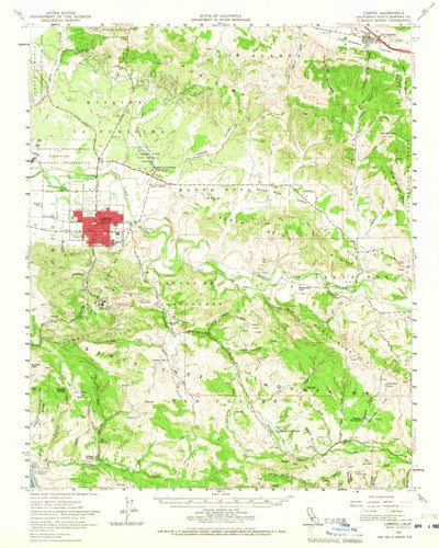 United States Geological Survey Lompoc, CA (1959, 62500-Scale) digital map