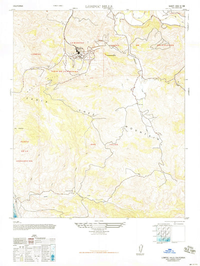 United States Geological Survey Lompoc Hills, CA (1948, 24000-Scale) digital map