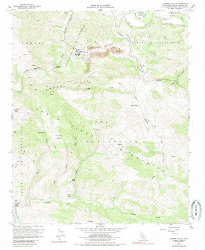 United States Geological Survey Lompoc Hills, CA (1959, 24000-Scale) digital map