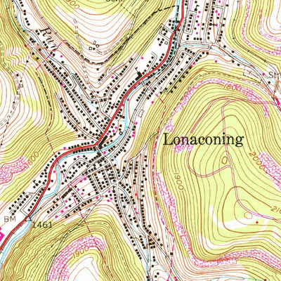 United States Geological Survey Lonaconing, MD-WV (1950, 24000-Scale) digital map