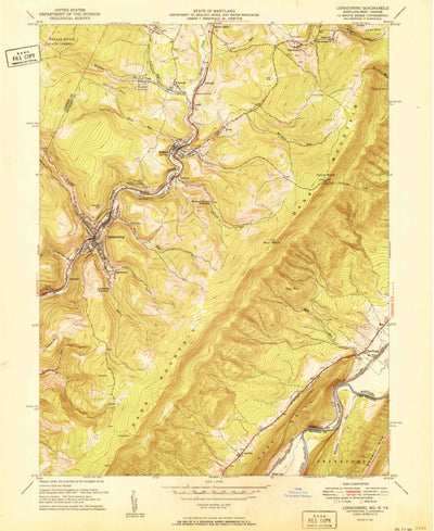United States Geological Survey Lonaconing, MD-WV (1951, 24000-Scale) digital map