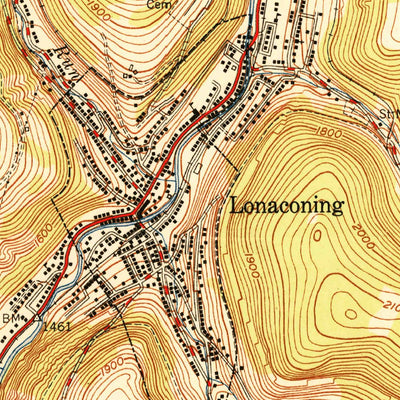 United States Geological Survey Lonaconing, MD-WV (1951, 24000-Scale) digital map