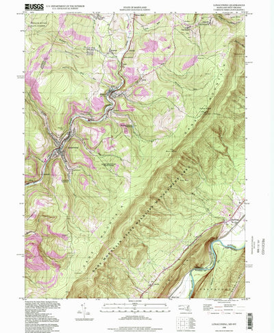 United States Geological Survey Lonaconing, MD-WV (1998, 24000-Scale) digital map