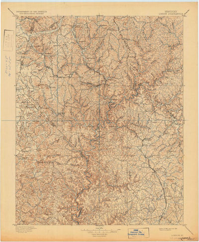 United States Geological Survey London, KY (1897, 125000-Scale) digital map