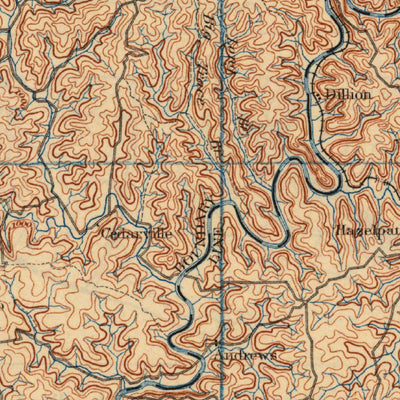 United States Geological Survey London, KY (1897, 125000-Scale) digital map