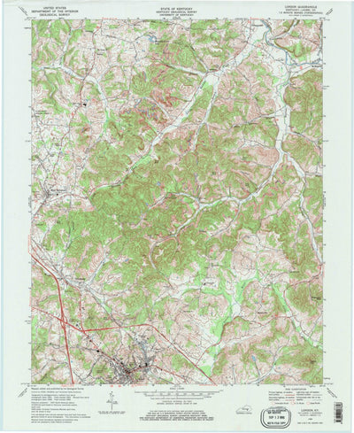 United States Geological Survey London, KY (1969, 24000-Scale) digital map