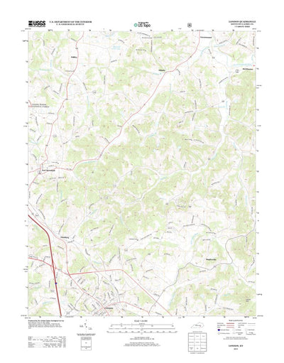 United States Geological Survey London, KY (2013, 24000-Scale) digital map