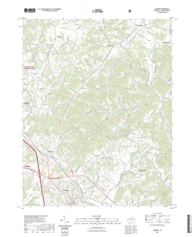 United States Geological Survey London, KY (2022, 24000-Scale) digital map