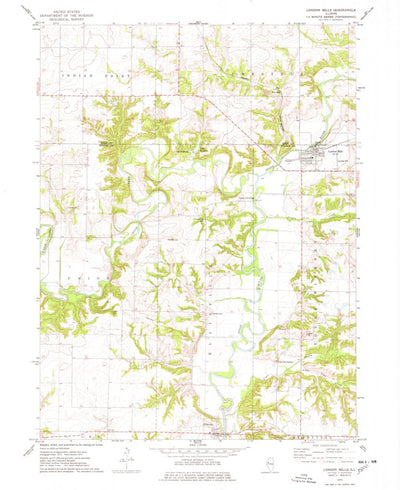 United States Geological Survey London Mills, IL (1974, 24000-Scale) digital map