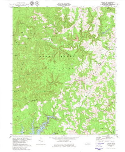 United States Geological Survey London SW, KY (1979, 24000-Scale) digital map