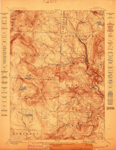 United States Geological Survey Londonderry, VT (1899, 62500-Scale) digital map