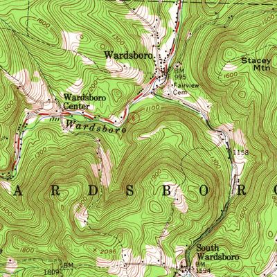 United States Geological Survey Londonderry, VT (1957, 62500-Scale) digital map
