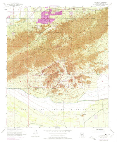 United States Geological Survey Lone Butte, AZ (1952, 24000-Scale) digital map