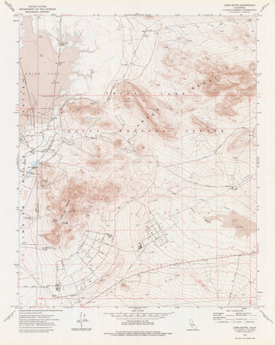 United States Geological Survey Lone Butte, CA (1973, 24000-Scale) digital map