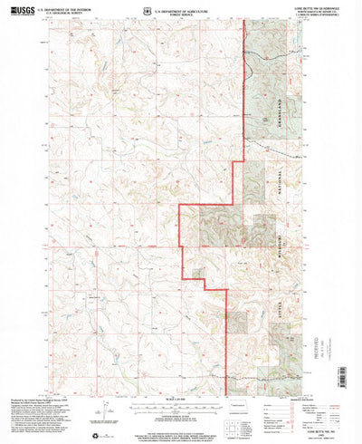 United States Geological Survey Lone Butte NW, ND (1997, 24000-Scale) digital map