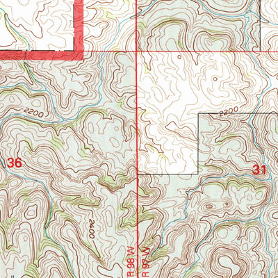 United States Geological Survey Lone Butte NW, ND (1997, 24000-Scale) digital map