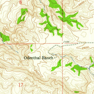 United States Geological Survey Lone Butte SE, ND (1958, 24000-Scale) digital map