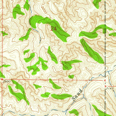 United States Geological Survey Lone Butte SE, ND (1958, 24000-Scale) digital map