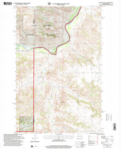 United States Geological Survey Lone Butte SE, ND (1997, 24000-Scale) digital map
