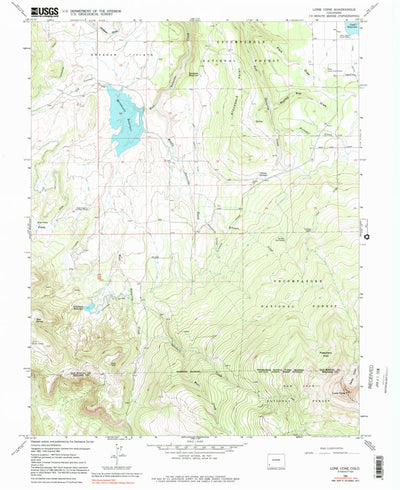 United States Geological Survey Lone Cone, CO (1964, 24000-Scale) digital map