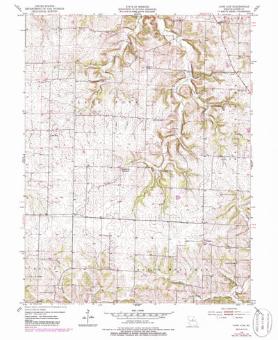 United States Geological Survey Lone Elm, MO (1952, 24000-Scale) digital map