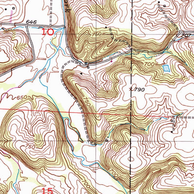 United States Geological Survey Lone Elm, MO (1952, 24000-Scale) digital map