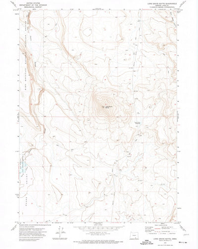 United States Geological Survey Lone Grave Butte, OR (1971, 24000-Scale) digital map