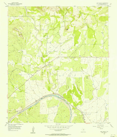 United States Geological Survey Lone Grove, TX (1956, 24000-Scale) digital map