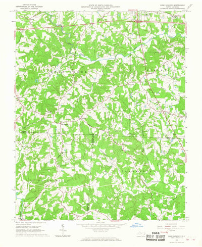 United States Geological Survey Lone Hickory, NC (1966, 24000-Scale) digital map