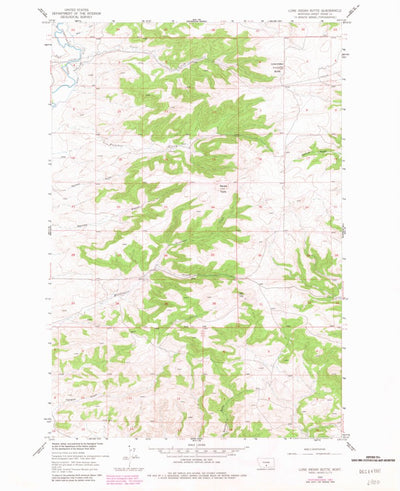 United States Geological Survey Lone Indian Butte, MT (1957, 24000-Scale) digital map