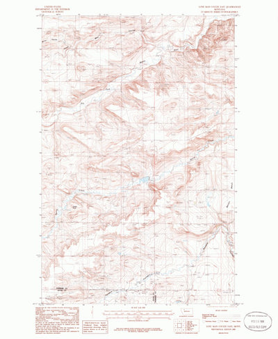 United States Geological Survey Lone Man Coulee East, MT (1985, 24000-Scale) digital map