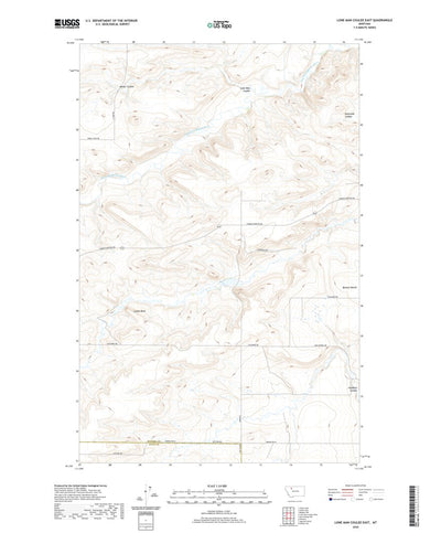 United States Geological Survey Lone Man Coulee East, MT (2020, 24000-Scale) digital map