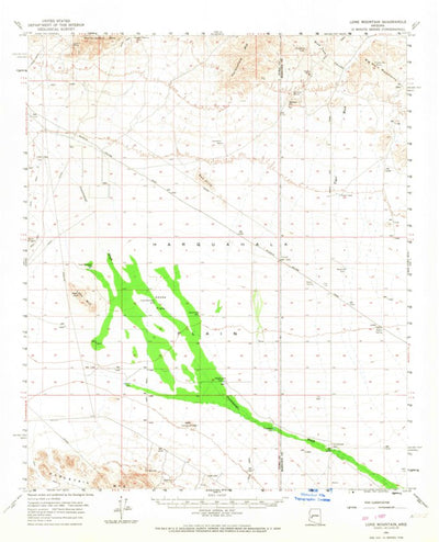 United States Geological Survey Lone Mountain, AZ (1961, 62500-Scale) digital map