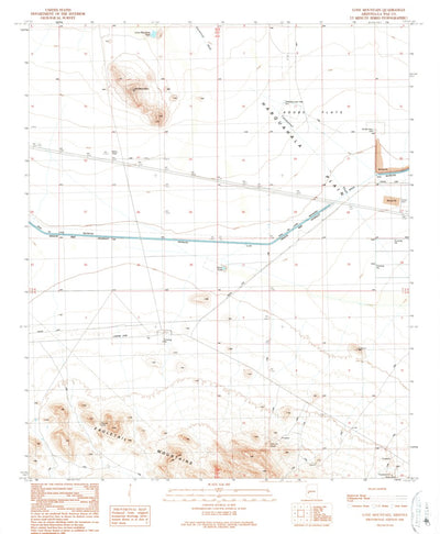 United States Geological Survey Lone Mountain, AZ (1990, 24000-Scale) digital map